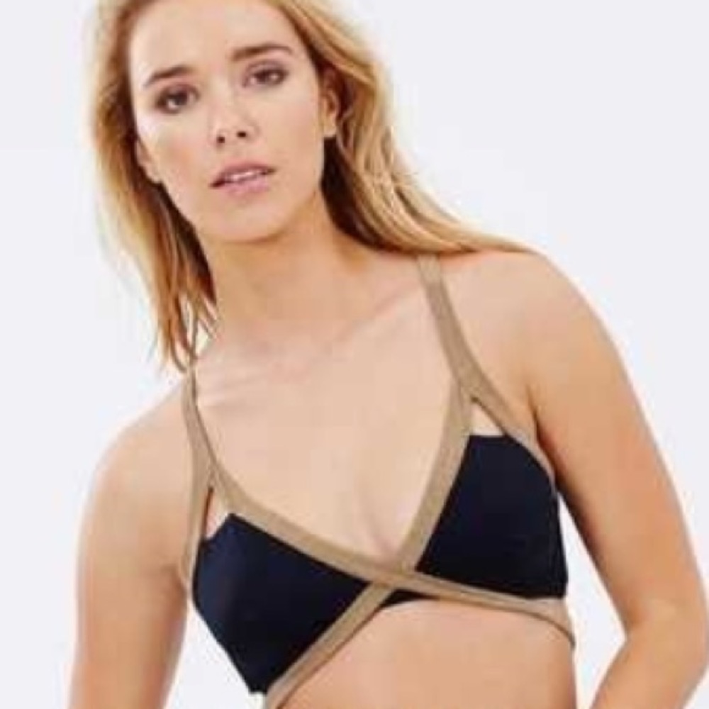 Vitamin A bikini top bronze and black